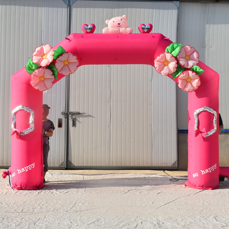 北仑粉色婚礼拱门